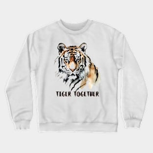 Tiger Together | Colorful Majesty | Tiger Lovers Crewneck Sweatshirt